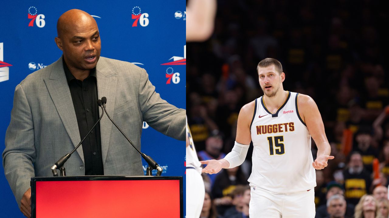 Charles Barkley (L), Nikola Jokic (R)