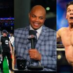 Shaquille O'Neal (L), Charles Barkley (C), John Cena (R)