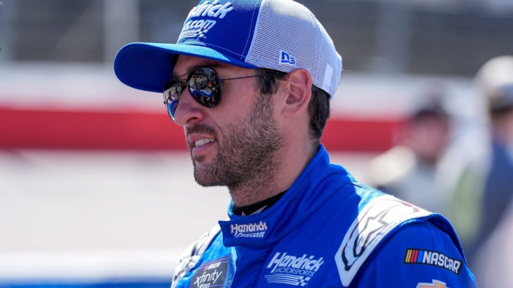 Hendrick Cars driver Chase Elliott on pit road during the Great Clips 200 at Darlington Raceway.