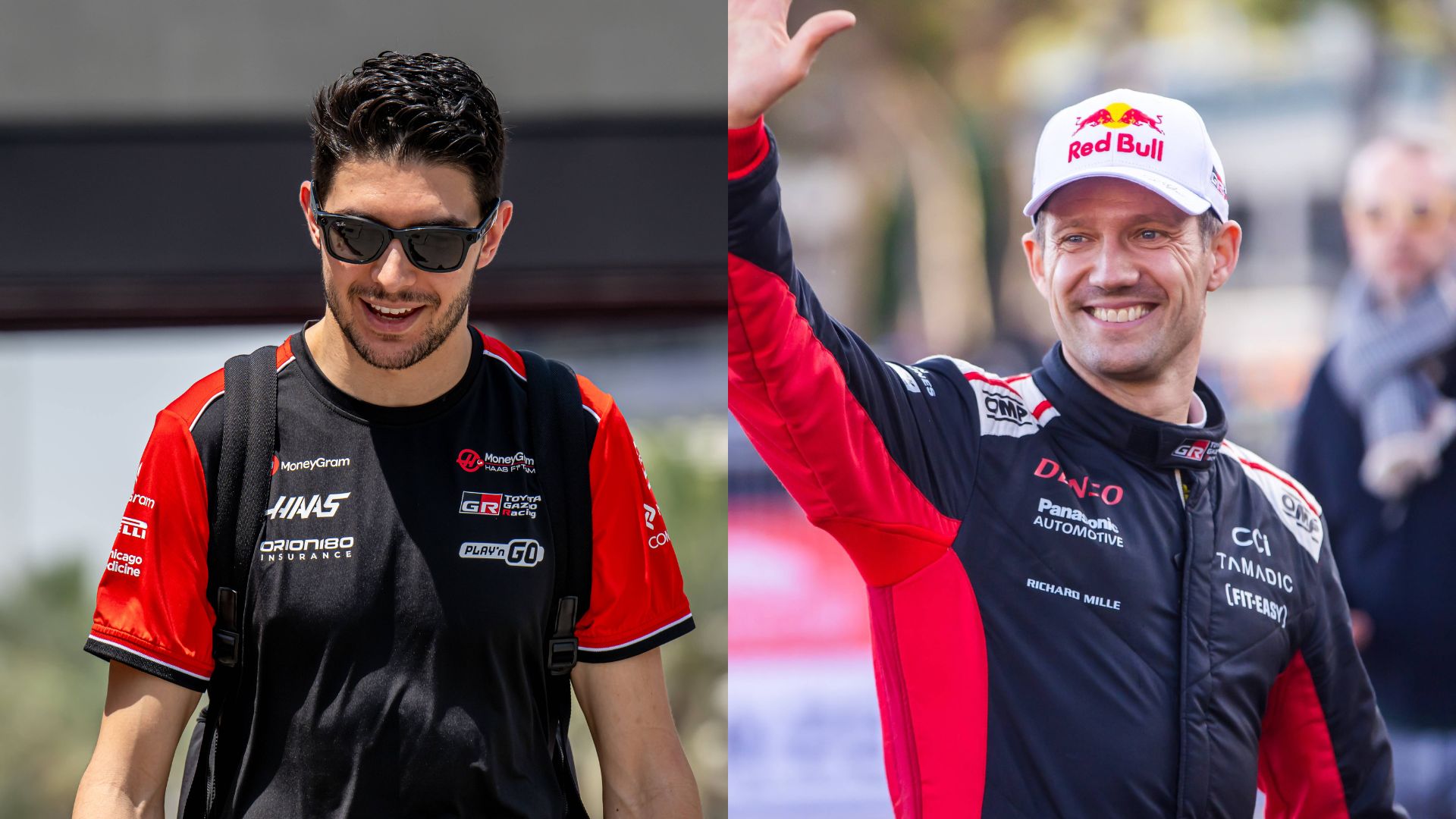 Esteban Ocon (L) and Sebastian Ogier (R)