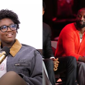 Zaya Wade (L) and Dwyane Wade (R)