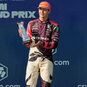 Formula 1 - Crypto.com Miami Grand Prix 2025 - Race George Russell (GBR), Mercedes, 63 on the podium Miami, USA on May 5, 2025
