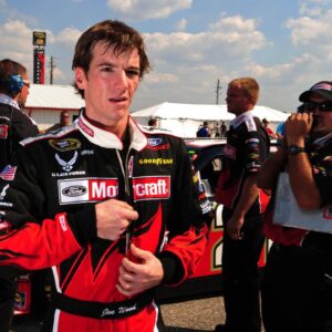 Former NASCAR Sprint Cup Series driver Jon Wood during qualifying for the Amp Energy 500 at the Talladega Superspeedway.