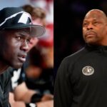 Michael Jordan(L) and Patrick Ewing(R)