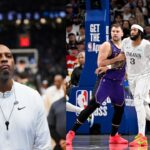 Penny Hardaway (L), Luka Doncic and Anthony Davis (R)