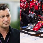 Will Buxton (L) and Ferrari's SF-25 in Miami (R)