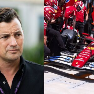 Will Buxton (L) and Ferrari's SF-25 in Miami (R)