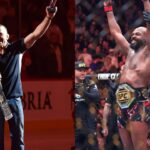 Georges St-Pierre (L) and Jon Jones (R)