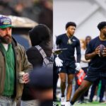 Jason Kelce and Shedeur Sanders.