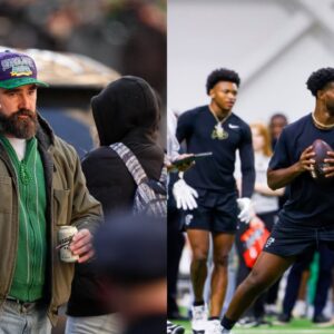 Jason Kelce and Shedeur Sanders.