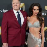 Bill Belichick and Jordon Hudson on the red carpet before Super Bowl LIX NFL Honors at Saenger Theatre.