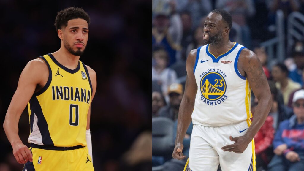 Tyrese Haliburton (L) and Draymond Green (R)