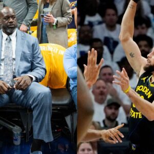Shaquille O'Neal (L), Steph Curry (R)