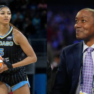 Angel Reese (L) and Isiah Thomas (R)