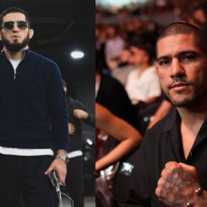 Islam Makhachev (L), Alex Pereira (R)