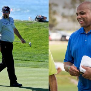 Andres Gonzalez (L) and Charles Barkley (R)