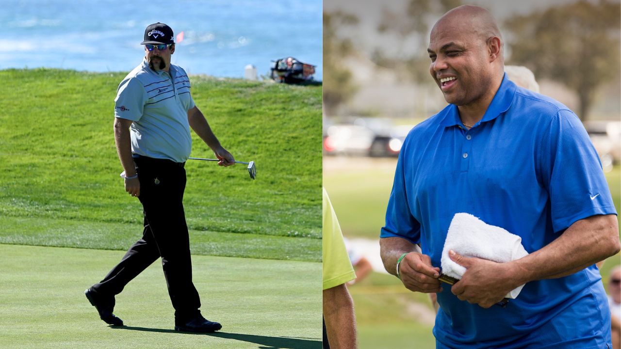 Andres Gonzalez (L) and Charles Barkley (R)