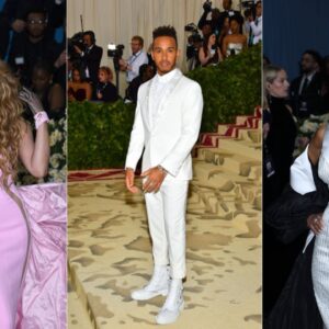 Shakira (L), Lewis Hamilton (M), and Nicole Scherzinger (R)