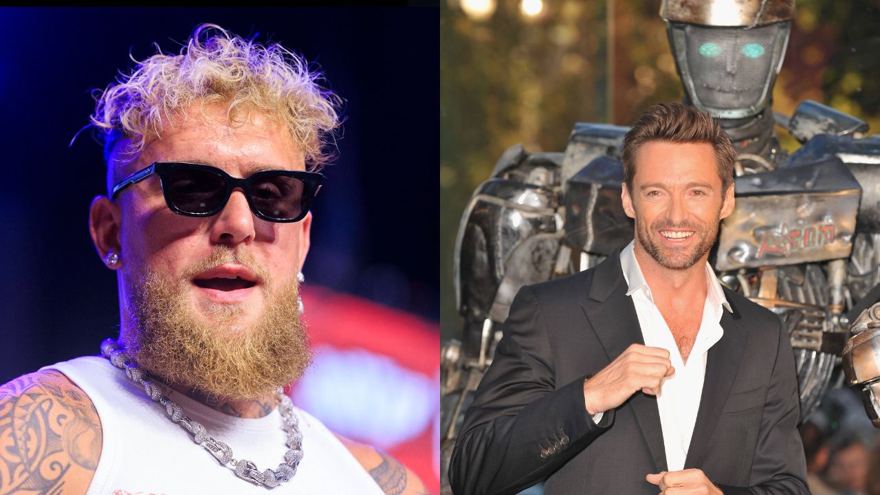 Jake Paul (L), Hugh Jackman (R)