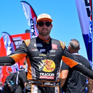NASCAR Cup Series driver Chase Briscoe (19) is introduced before the start of the Wurth 400 race at Texas Motor Speedway.