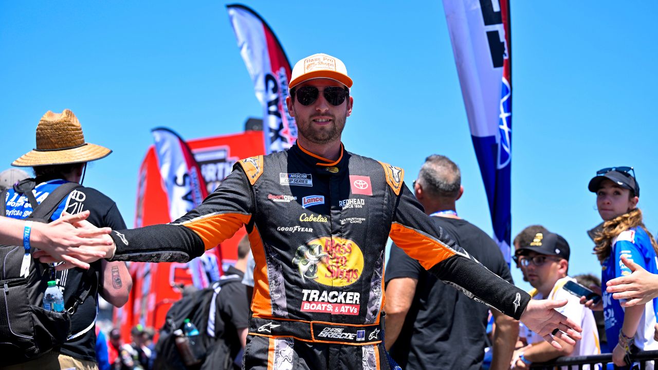 NASCAR Cup Series driver Chase Briscoe (19) is introduced before the start of the Wurth 400 race at Texas Motor Speedway.