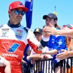 NASCAR Cup Series driver Kyle Larson (5) is introduced before the start of the Wurth 400 race at Texas Motor Speedway.