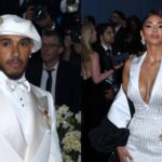 Lewis Hamilton (L) and Nicole Scherzinger (R)