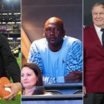 Rob Gronkowski, Michael Jordan, Bill Belichick and Jordon Hudson.