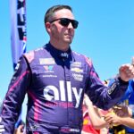 NASCAR Cup Series driver Alex Bowman (48) is introduced before the start of the Wurth 400 race at Texas Motor Speedway.