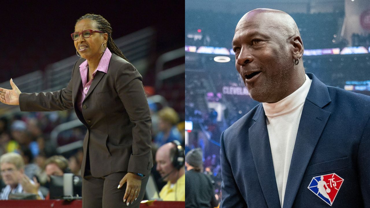 Cynthia Cooper (L), Michael Jordan (R)