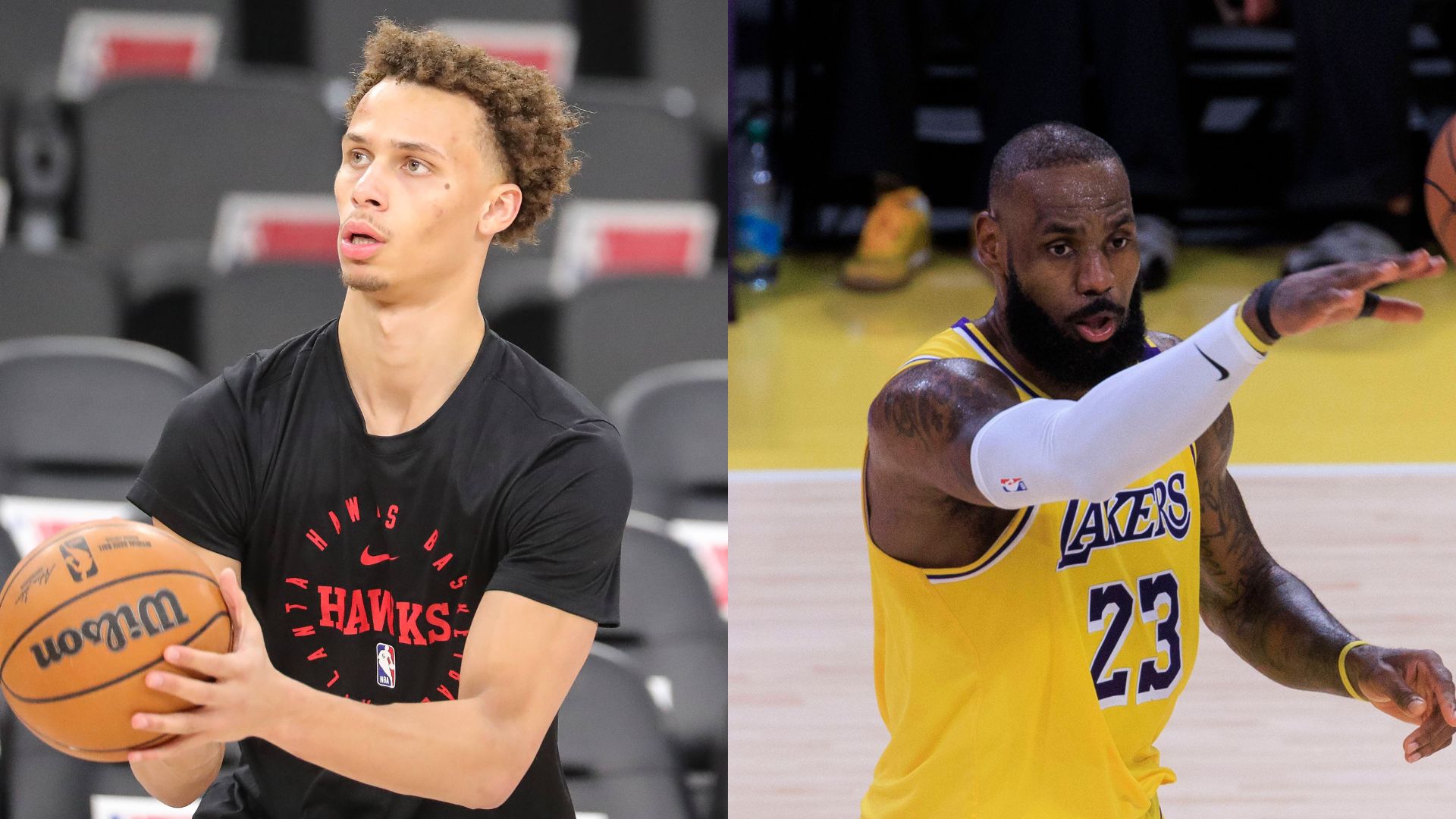 Dyson Daniels (L) and LeBron James (R)