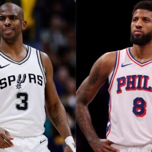 Chris Paul (L) and Paul George (R)