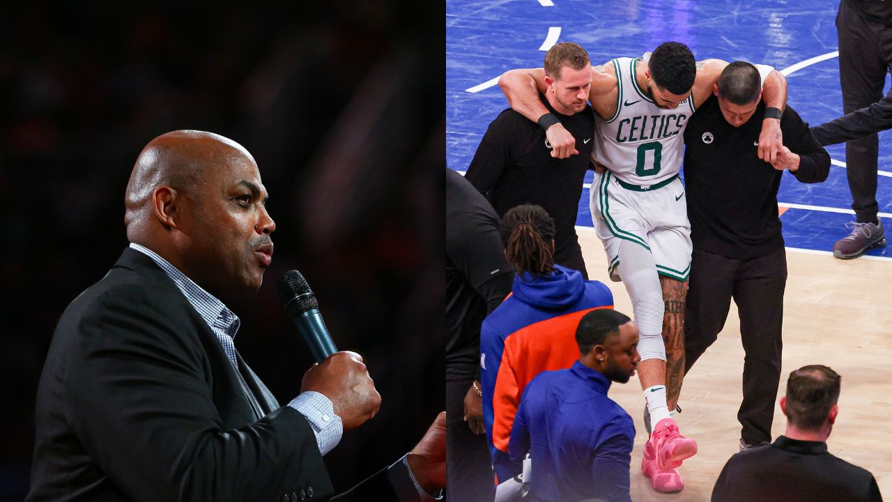 Charles Barkley (L), Jayson Tatum (R)