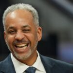Charlotte Hornets color commentator Dell Curry before the game against the Golden State Warriors at Chase Center
