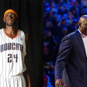 Darius Miles (L), Michael Jordan (R)