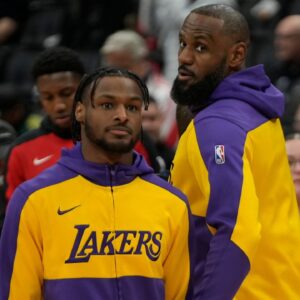 LeBron and Bronny James, LA Lakers