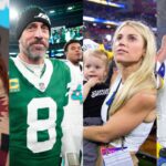 Elle Duncan, Aaron Rodgers, Kelly Stafford and Matthew Stafford