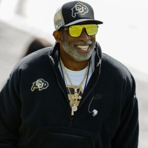 Colorado Buffaloes head coach Deion Sanders during the spring game at Folsom Field.