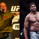 Joe Rogan (L) and Alistair Overeem (R)