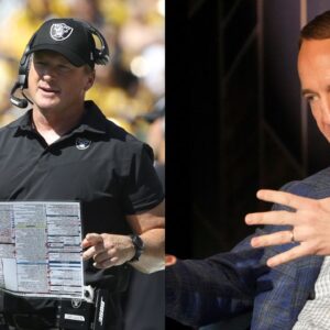 Jon Gruden and Peyton Manning