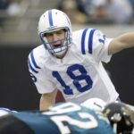 Indianapolis Colts quarterback (18) Peyton Manning in action against the Jacksonville Jaguars at Pro Player Stadium.
