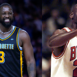 Dwyane Wade (L) and Michael Jordan (R)
