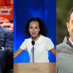 Shaquille O'Neal (L), Kerry Washington (C), Adam Lefkoe (R)