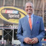Former NASCAR driver and announcer Kyle Petty at the Irwin Tools Night Race at Bristol Motor Speedway.