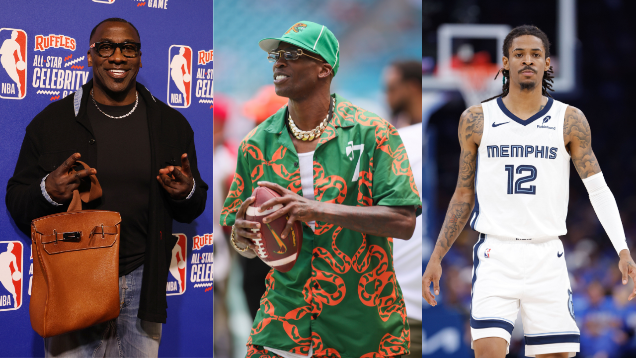 Shannon Sharpe (L) Chad Johnson (C) Ja Morant (R)