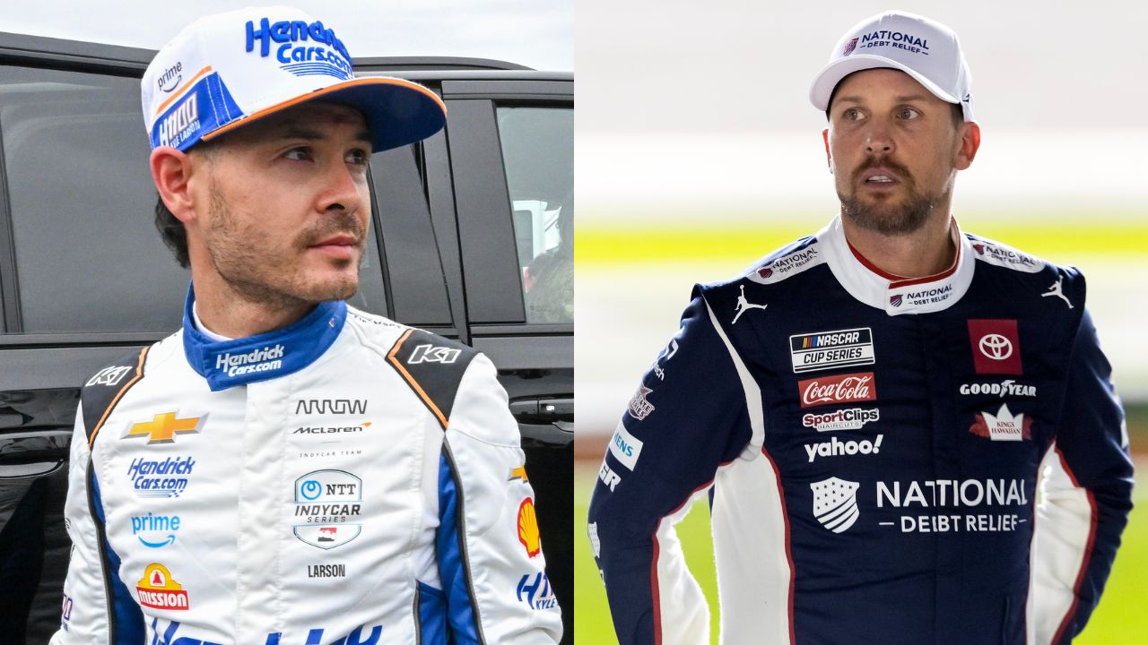 Kyle Larson and Denny Hamlin