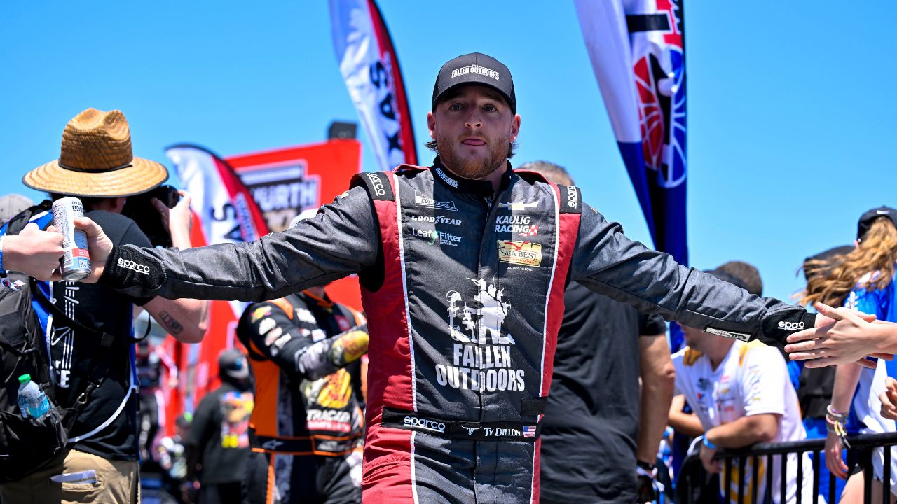 NASCAR Cup Series driver Ty Dillon (10) is introduced before the start of the Wurth 400 race at Texas Motor Speedway.