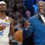 Shai Gilgeous-Alexander (L) and Shaquille O'Neal (R)