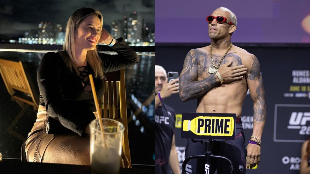 Talita Roberta Pereira (L) and Charles Oliveira (R)