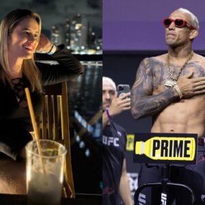 Talita Roberta Pereira (L) and Charles Oliveira (R)